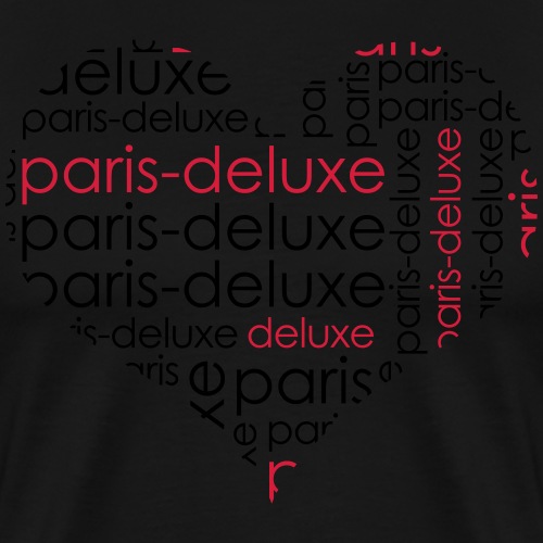 Paris Deluxe Herz Motiv - Männer Premium T-Shirt