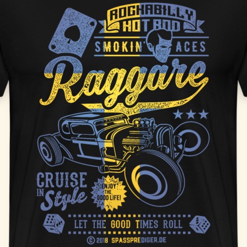 Raggare Rockabilly Hot Rod Smokin' Aces Schweden - Männer Premium T-Shirt