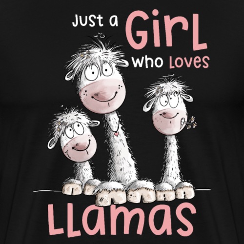 Just A Girl Who Loves Llamas Spruch - Männer Premium T-Shirt