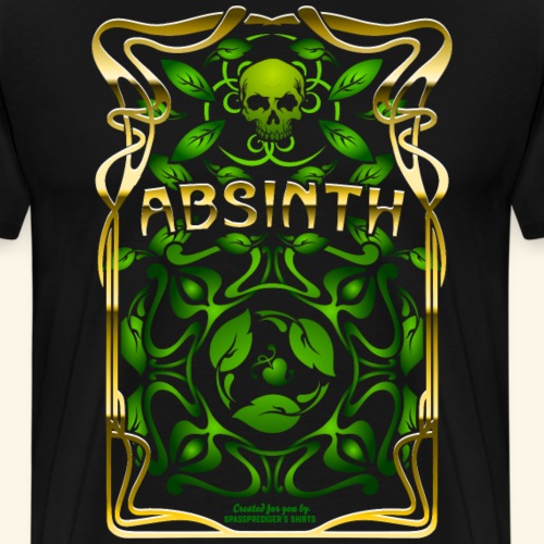 Absinth Art Nouveau T Shirt Design - Männer Premium T-Shirt