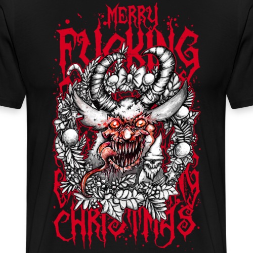 Merry Fucking Christmas mit Krampus - Männer Premium T-Shirt
