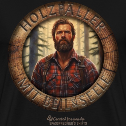 Holzfäller mit Beil & Seele - Männer Premium T-Shirt