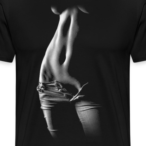 hot beauty Girl (XL) 4 use on dark or black ! - Männer Premium T-Shirt