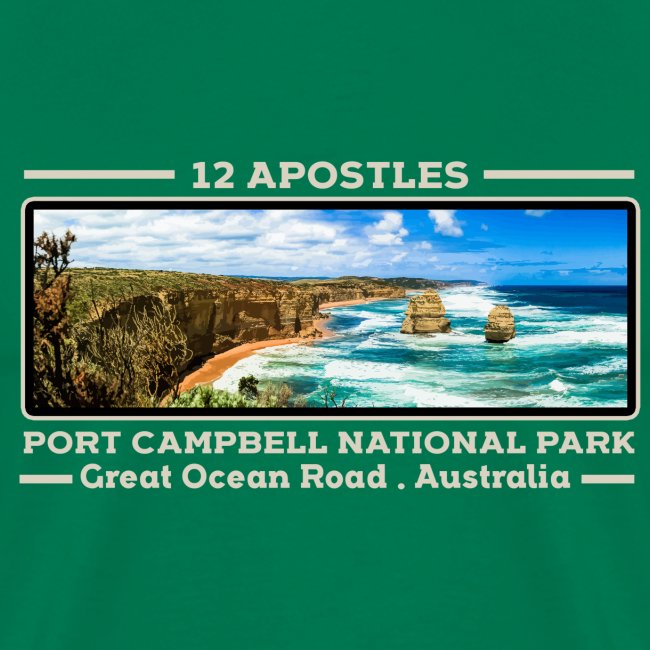 Australien: Panorama Great Ocean Road in Logo-Form