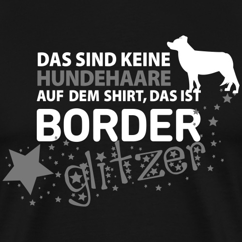 Border Collie Glitzer - Männer Premium T-Shirt