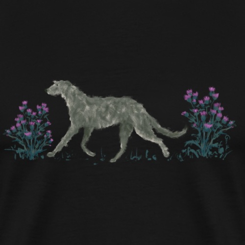 Deerhound und Disteln - Männer Premium T-Shirt