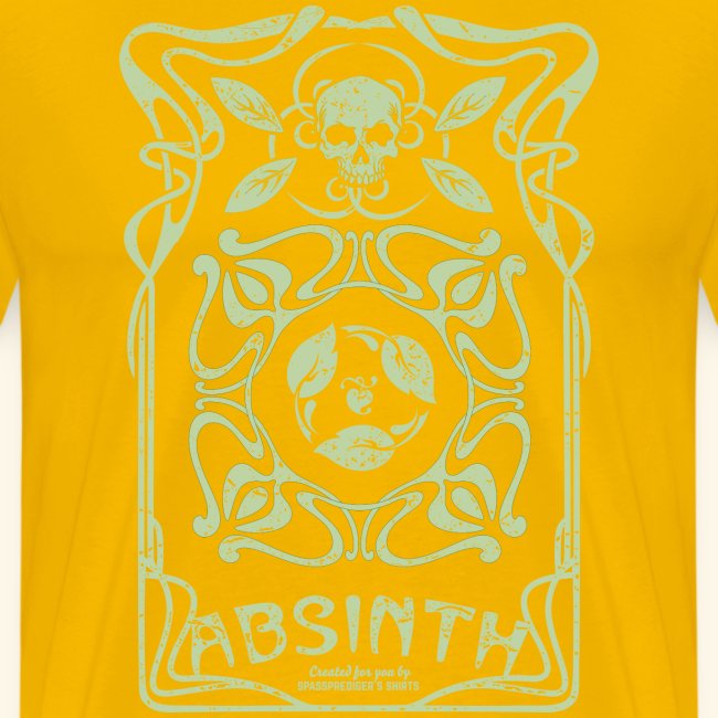 Absinth T Shirt La Fée Verte Art Nouveau Shabby