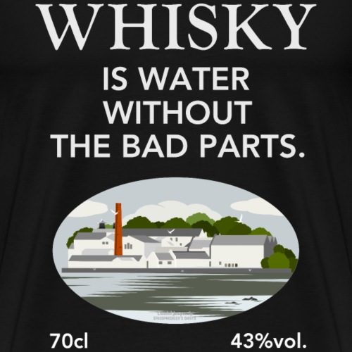 Whisky Is Water Spruch und Brennerei - Männer Premium T-Shirt