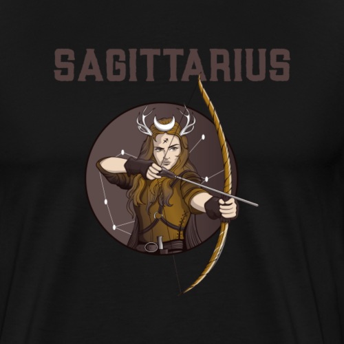 Sagittarius archer illustrated t shirt design - Mannen Premium T-shirt