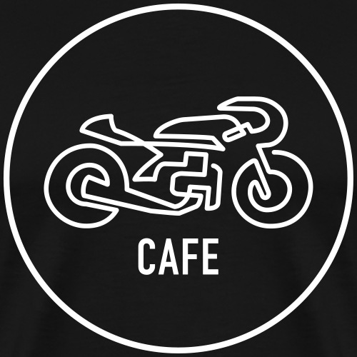 »One Line« Motorcycle - »CAFE« - Männer Premium T-Shirt