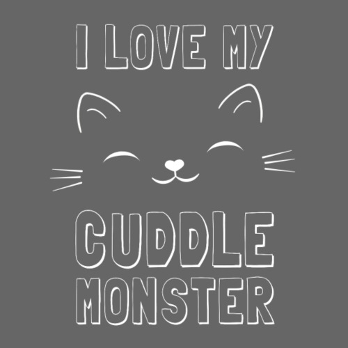 I love my cuddle monster cat - Männer Premium T-Shirt