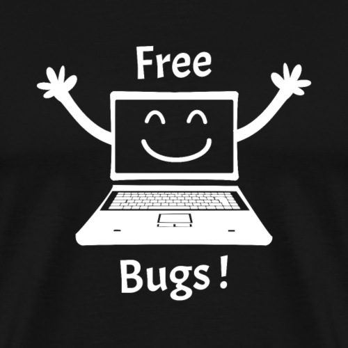 FREE BUGS! (computer, cuddle, hug, computer) - Men's Premium T-Shirt