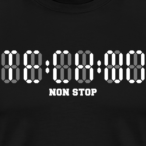 Techno Non Stop Digital Uhr - all night all day - Männer Premium T-Shirt