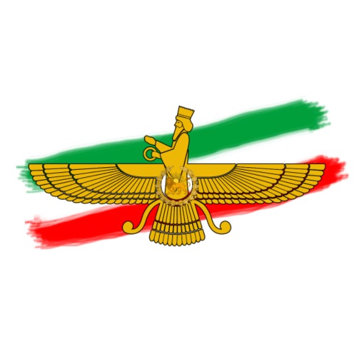 Iran Flag Faravahar Lion Sun - Koszulka męska Premium