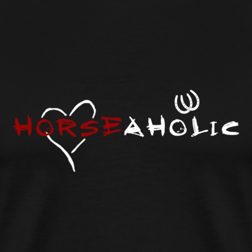 Horseaholic weiß - Männer Premium T-Shirt
