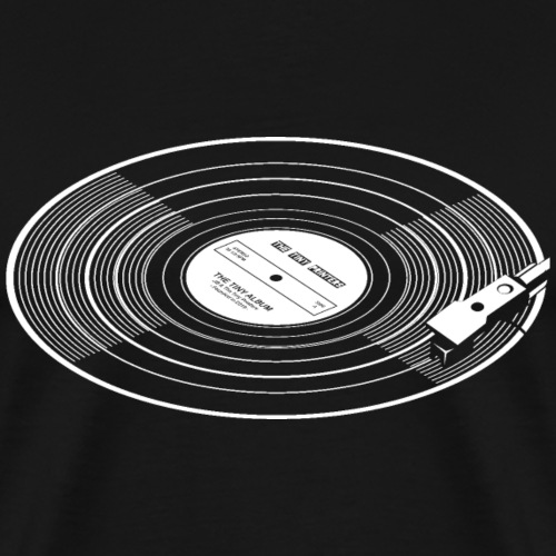 Vinylplate med pekepenn - Premium T-skjorte for menn