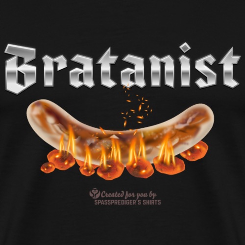 Bratwurst lustiger Spruch Bratanist - Männer Premium T-Shirt