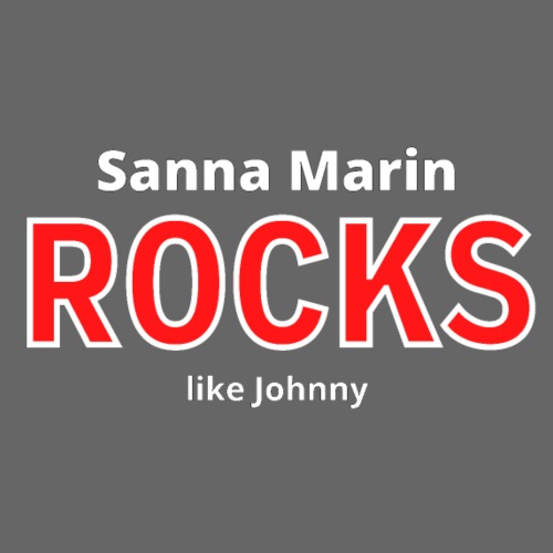 Sanna Marin Rocks like Johnny - Miesten premium t-paita