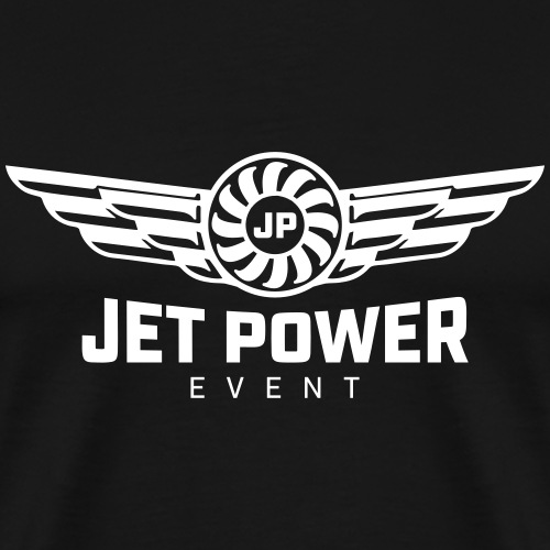 Logo JetPower Event, weiß - Männer Premium T-Shirt