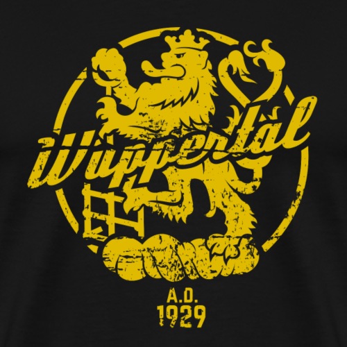 Wuppertal T Shirt Wappen mit Löwe & Gründungsjahr - Männer Premium T-Shirt