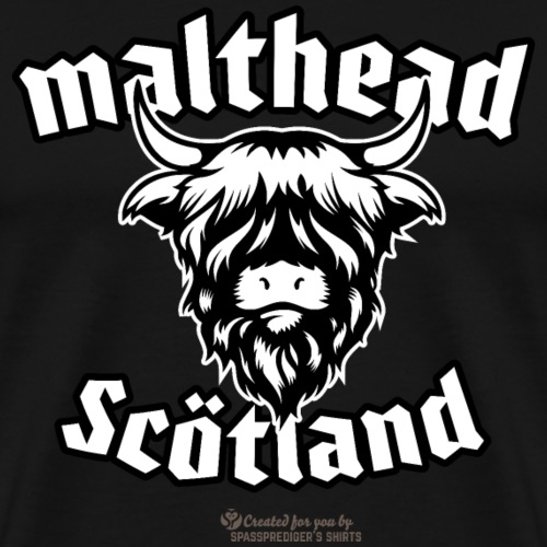 Whisky Malthead Highland Cow - Männer Premium T-Shirt