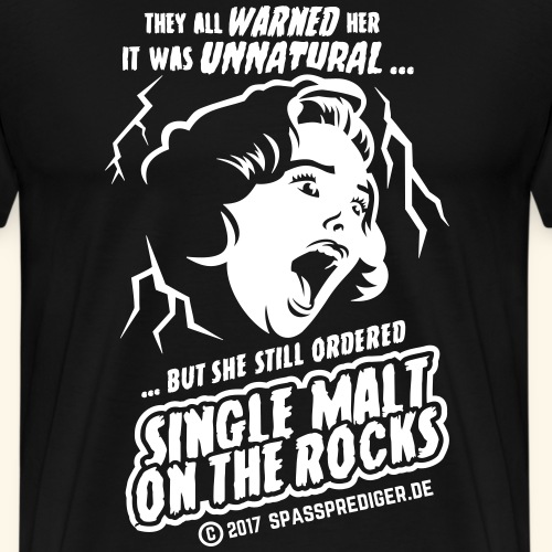Whisky on the Rocks Horror - Männer Premium T-Shirt