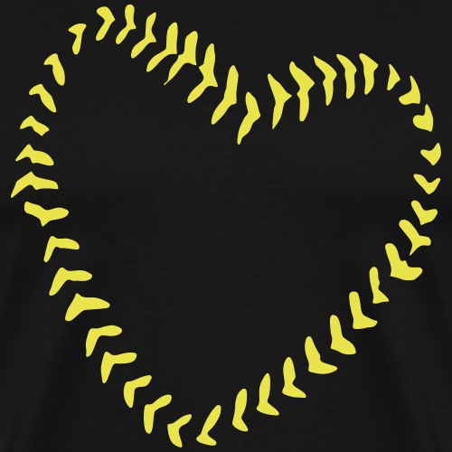 2581172 1029128891 Baseball Heart Of Seams - Men's Premium T-Shirt