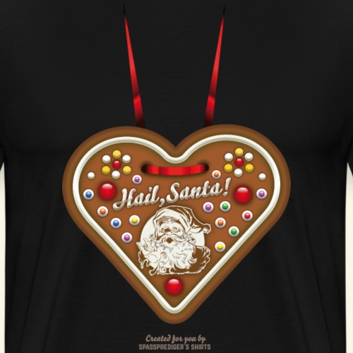 Weihnachten T-Shirt Lebkuchenherz Hail Santa - Männer Premium T-Shirt