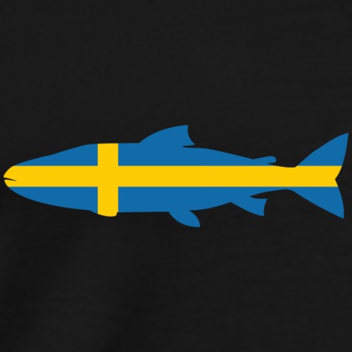 Lachs_Schweden_umriss - Männer Premium T-Shirt