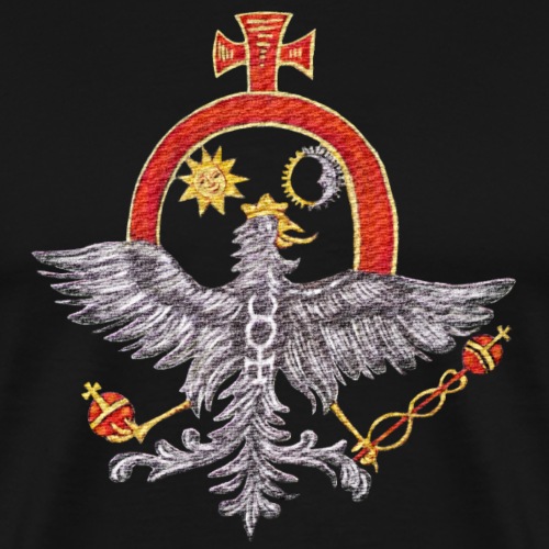 Medieval Alchemical Grey Eagle - Herre premium T-shirt