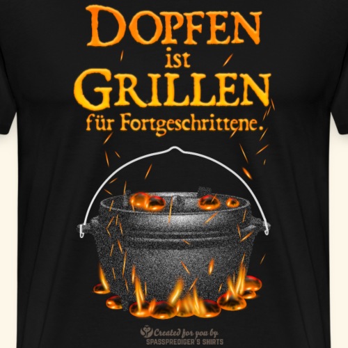 Dopfen ist Grillen | Dutch Oven T-Shirts - Männer Premium T-Shirt