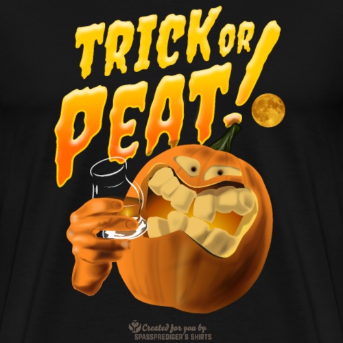Whisky Halloween Trick or Peat - Männer Premium T-Shirt