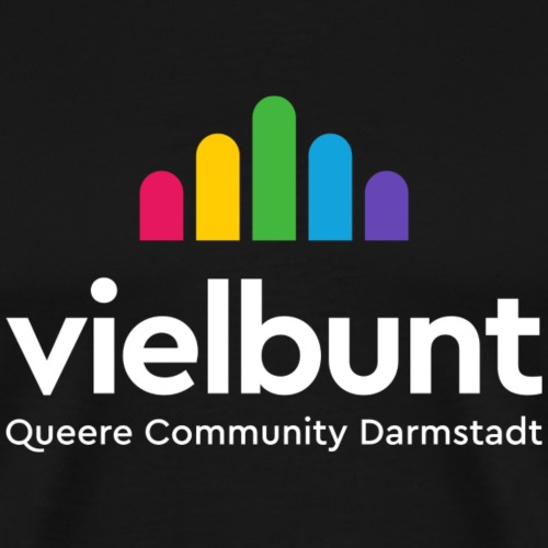 vielbunt Logo weiß mit Claim - Männer Premium T-Shirt