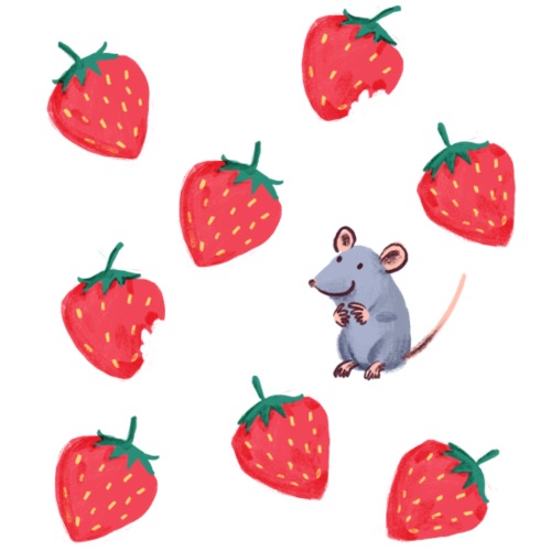 lecker Erdbeeren Mausi - Männer Premium T-Shirt