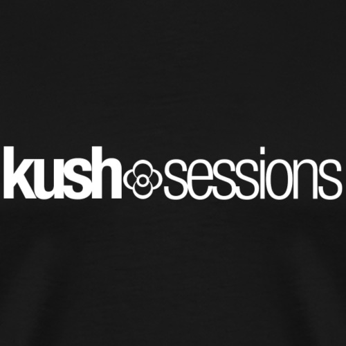 KushSessions (white logo) - Koszulka męska Premium
