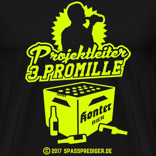 Projektleiter 3 Promille - Männer Premium T-Shirt