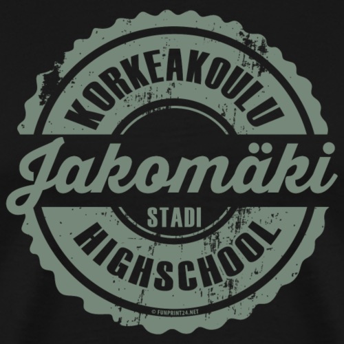 77V-JAKOMÄEN KORKEAKOULU - Stadi, Helsinki - Miesten premium t-paita