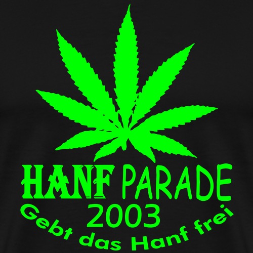 Hanfparade 2003 Gebt Das Hanf Frei Motiv - Männer Premium T-Shirt