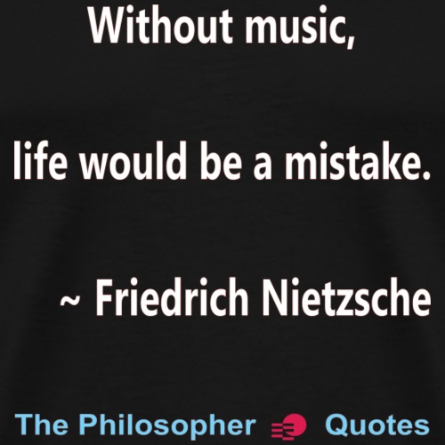 Nietzsche Music-w - Mannen Premium T-shirt