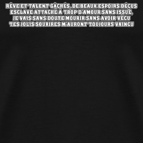 VÉCU VAINCU - Poème - Francois Ville - T-shirt Premium Homme