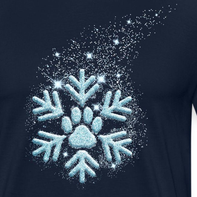 dog paw snowflake - Männer Premium T-Shirt