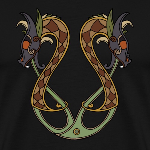 Odins Dragon Mythical Celtic Viking Tribal Gift - Mannen Premium T-shirt