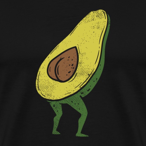 Lustige Avocado Po Frucht - Vegan Guacamole - Männer Premium T-Shirt