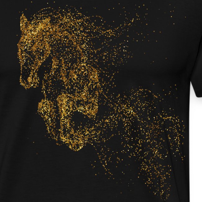 jumping horse gold - Männer Premium T-Shirt