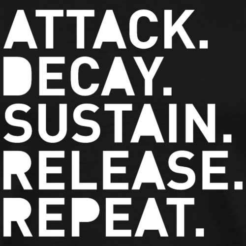 Attack Decay Sustain Release Powtórz syntezę ADSR - Koszulka męska Premium