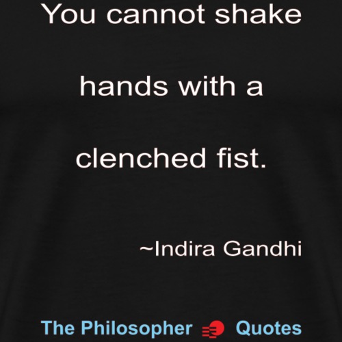Indira Gandhi Shake hands Philosopher w - Mannen Premium T-shirt