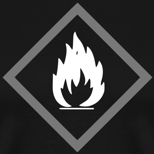 Achtung Brandgefahr / Feuer / leicht entzündlich - Männer Premium T-Shirt