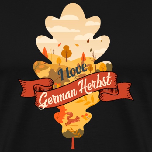 I love German Herbst - Männer Premium T-Shirt