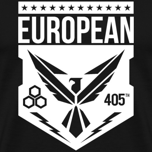 european 405th logo white - Mannen Premium T-shirt