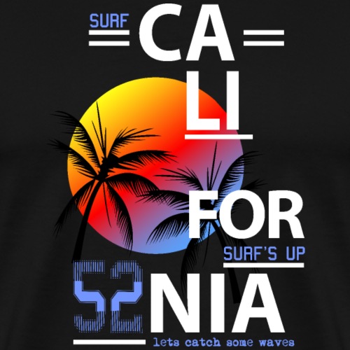 Surf California Surf's Up - Men's Premium T-Shirt